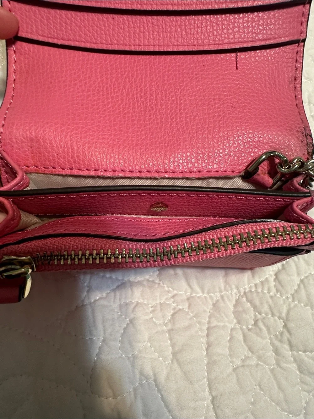 kate spade Pink Leather Key Ring Card Case